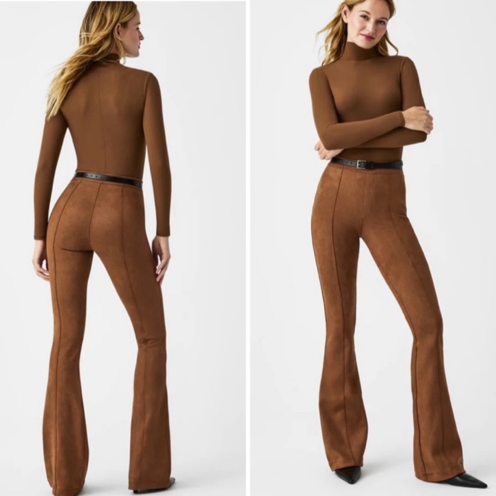SPANX Caramel Suede Flare